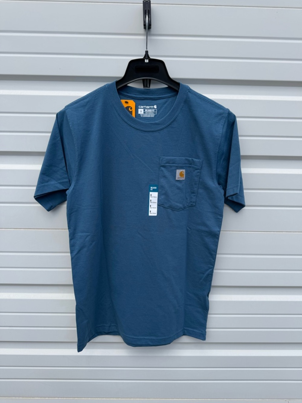 Carhartt Men's Short-Sleeve Pocket Tee in Slate Blue